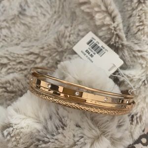 NWT EXPRESS gold-tone stacking cuff bracelet